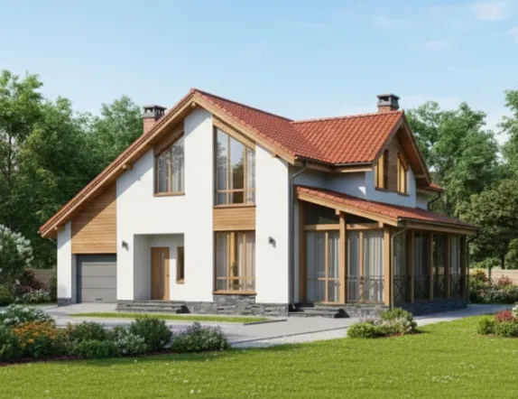 Проект дома из керамзитобетона 139 м²