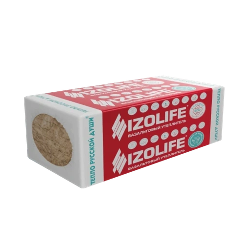 Утеплитель Изолайф IZOLIFE ВЕНТ СТАНДАРТ (80 кг/м3) 1200х600, 100мм 2пл./1,44м2, 0,144 м3