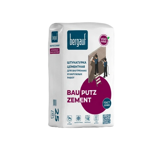 Bergauf Bau Putz Zement, штукатурка цементная, 25 кг