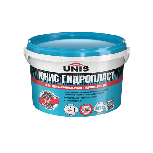 Юнис Гидропласт, обмазочная гидроизоляция, 5 кг