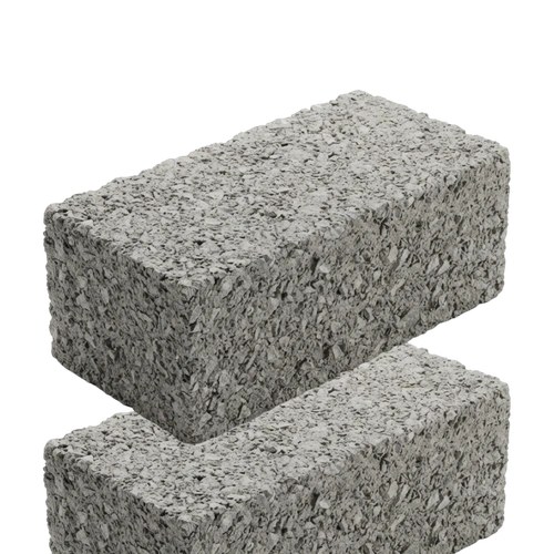 Доломитный блок УралДоломит рядовой М125 400×200×200 мм