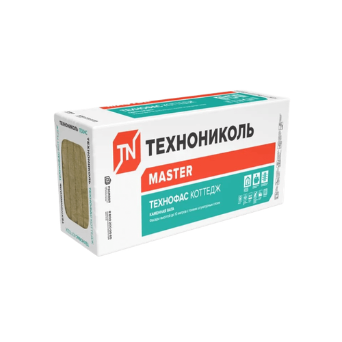 Утеплитель фасадный ТЕХНОФАС КОТТЕДЖ 1200х600х100мм (3шт; 4,32м2; 0,216м3)