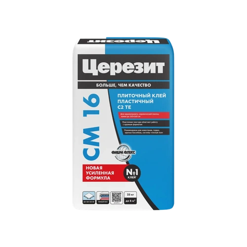 Ceresit CM 16, эластичный клей для плитки и керамогранита, 25 кг