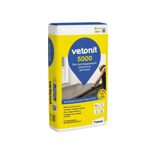 Vetonit 5000, ровнитель для пола, 25 кг
